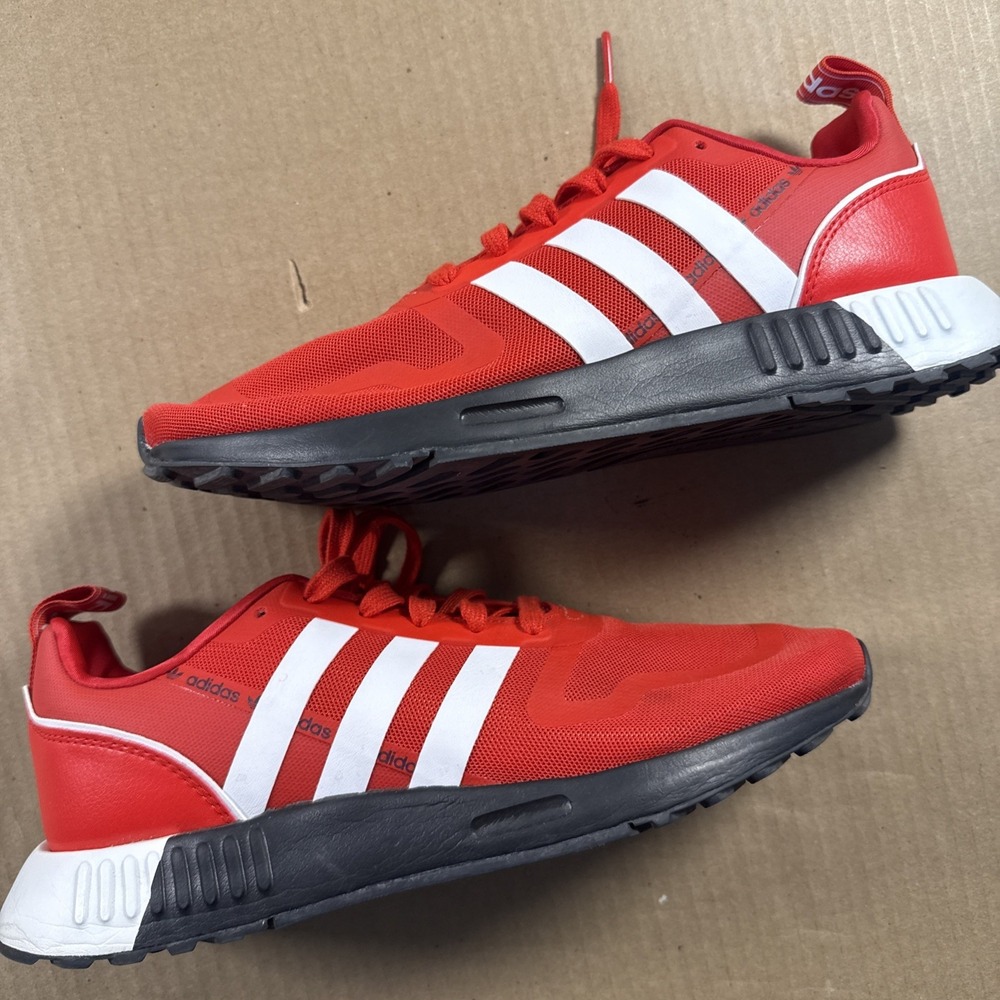 Size Men 9 - Adidas Multix Logo Print - Vivid Red, Barely Used See Photo